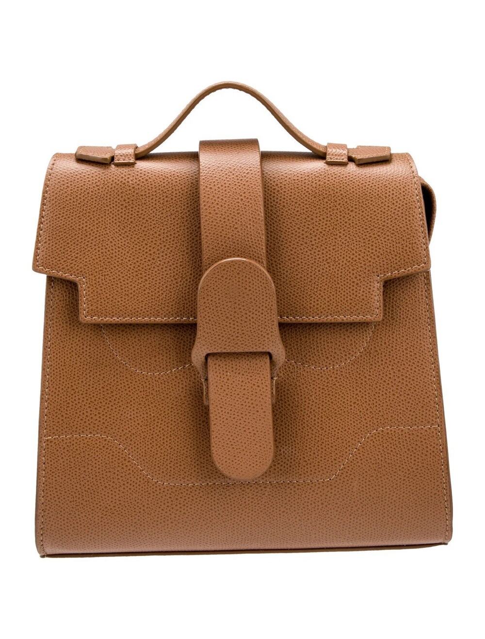 Senreve Mini Alunna brown Chestnut Top Handle Backpack Crossbody Bag
